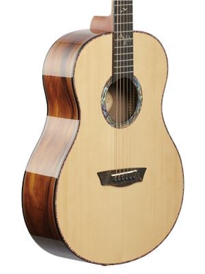 Washburn Bella Tono Elegante S245 Acoustic Guitar Natural Body Angled View